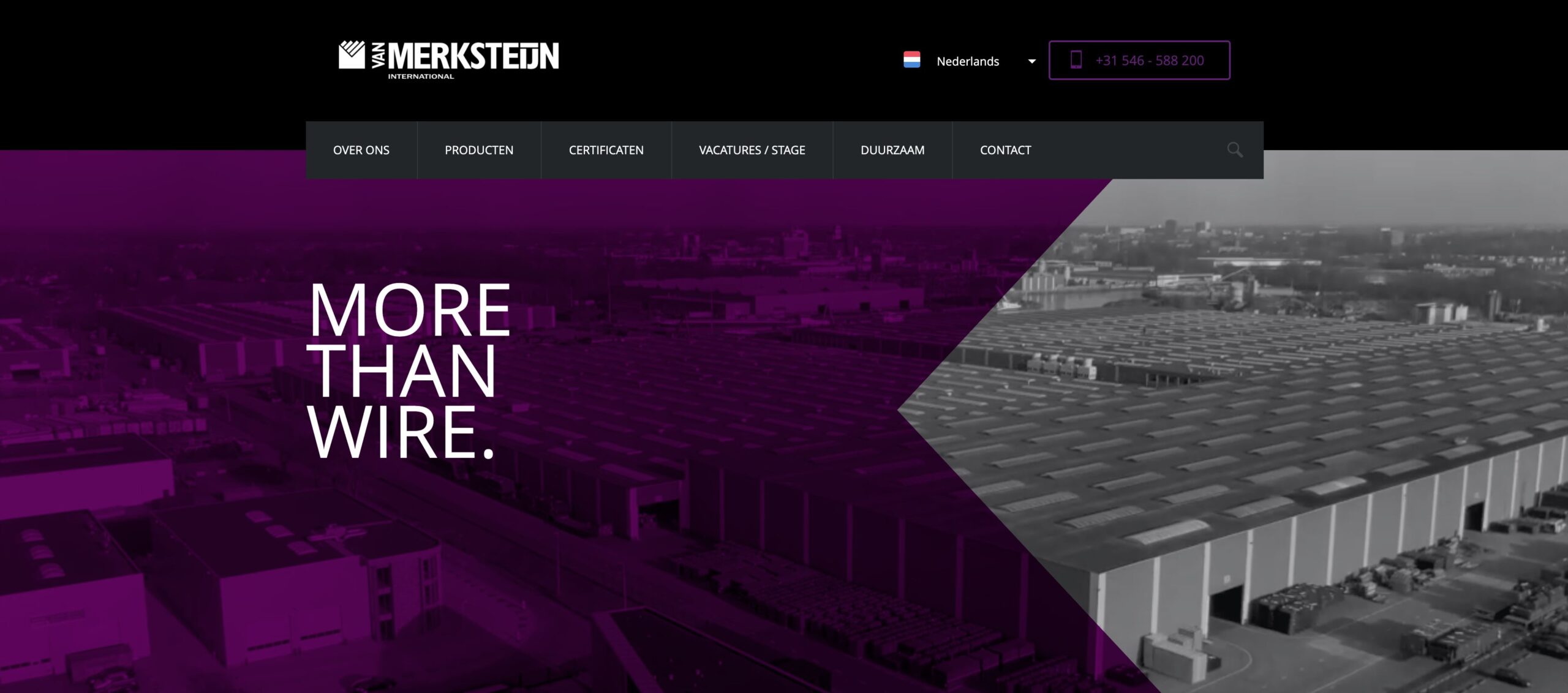 De Van Merksteijn website met fris en nieuw uiterlijk. Ontwikkeld door Snellink Digital Design.